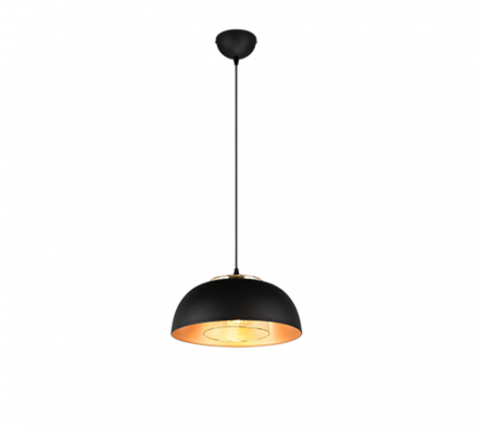 Trio Lighting Κρεμαστό Φωτιστικό LED 1xE27 PUNCH D35 Μεταλλικό Μαύρο