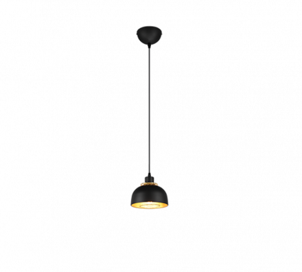 Trio Lighting Κρεμαστό Φωτιστικό LED 1xE27 PUNCH Μεταλλικό Μαύρο