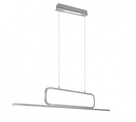Trio Lighting Κρεμαστό Φωτιστικό LED 38W Μέταλλο AICK Brushed Aluminium