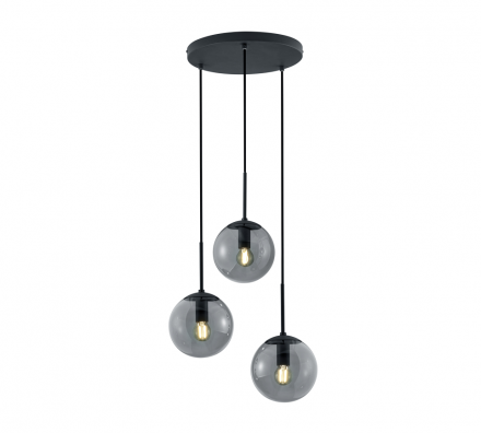 Trio Lighting Κρεμαστό Φωτιστικό LED 3xE14 Μεταλλικό BALINI Ανθρακί
