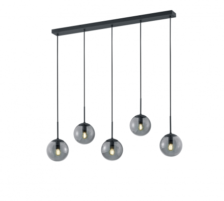 Trio Lighting Κρεμαστό Φωτιστικό LED 5xE14 Μεταλλικό BALINI Ανθρακί