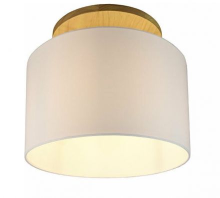 Trio Lighting Πλαφονιέρα LED 1xE27 Ξύλο/Ύφασμα KORBA