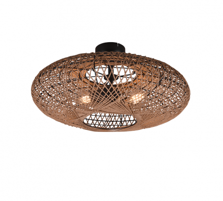 Trio Lighting Πλαφονιέρα LED 2xE27 Sisal HEDDA