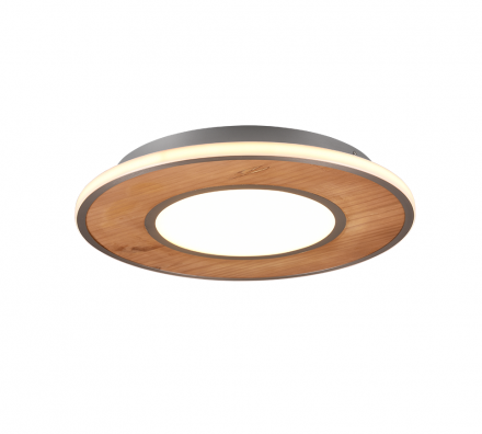 Trio Lighting Πλαφονιέρα LED 37W Ξύλινη DEACON