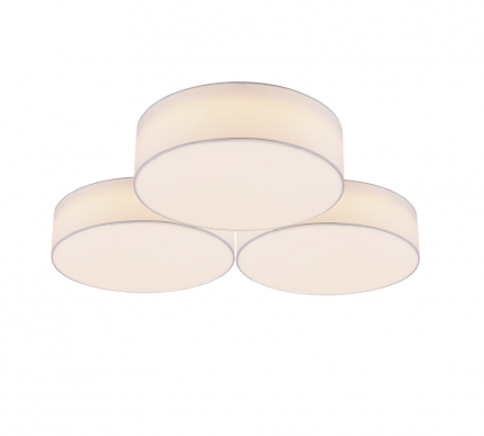 Trio Lighting Πλαφονιέρα LED 38W Μέταλλο/Ύφασμα LUGANO