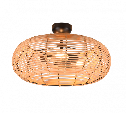 Trio Lighting Πλαφονιέρα LED 3xE27 INGA Rattan