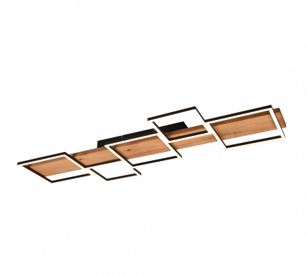 Trio Lighting Πλαφονιέρα LED 42W HARPER Μεταλλική Μαύρο