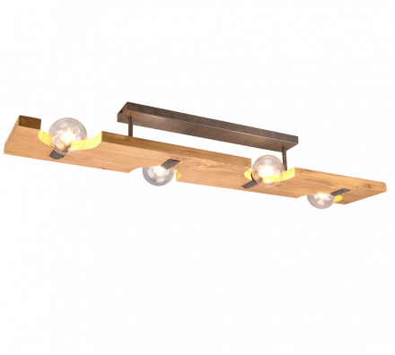 Trio Lighting Πλαφονιέρα LED 4xE27 TAILOR Ξύλο