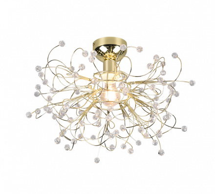 Trio Lighting Πλαφονιέρα LED GLORIA 1xE27 Μεταλλικό Brass