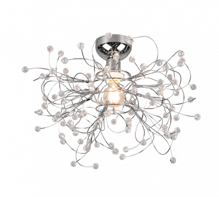 Trio Lighting Πλαφονιέρα LED GLORIA 1xE27 Μεταλλικό Chrome