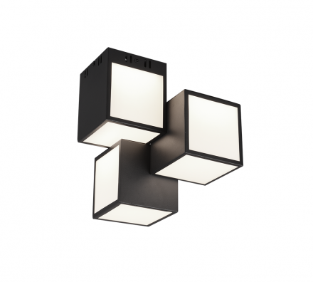 Trio Lighting Πλαφονιέρα LED RGBW 3x8W Μέταλλο OSCAR