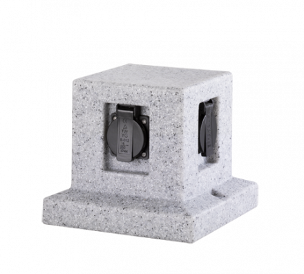 Trio Lighting Πολύπριζο Ασφαλείας 4 Θέσεων Γκρι IP44
