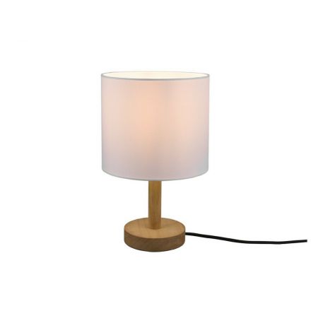 Trio Lighting Πορτατίφ LED 1xE27 Ξύλο/Ύφασμα KORBA