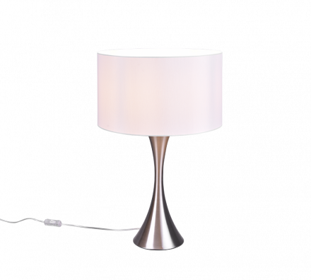 Trio Lighting Πορτατίφ LED 1xE27 SABIA Ύφασμα/Μέταλλο 40cm Nickel Mat