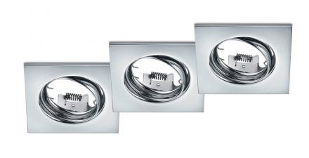 Trio Lighting Set 3x Τετράγωνη Χωνευτή Θήκη Spot LED 1xGU10 JURA