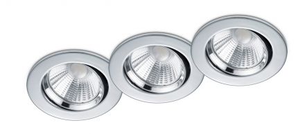 Trio Lighting Set x3 Στρογγυλό Χωνευτό Spot LED 5.5W PAMIR