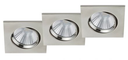 Trio Lighting Set x3 Τετράγωνο Χωνευτό Spot LED 5.5W PAMIR