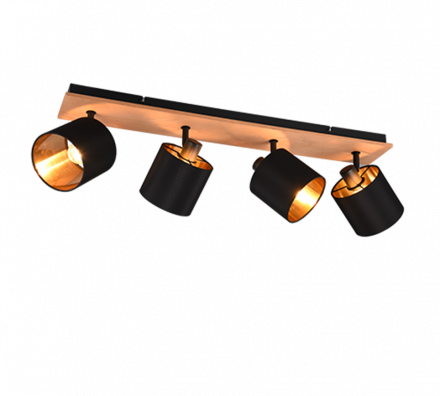 Trio Lighting Σποτ LED 4xE14 TOMMY Μέταλλο/Ύφασμα