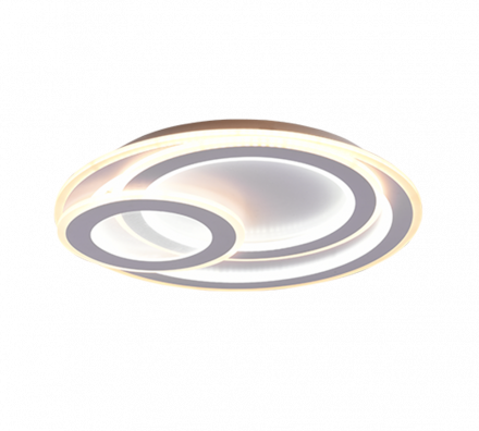 Trio Lighting Στρογγυλή Πλαφονιέρα LED 74W MITA Μεταλλική Λευκή