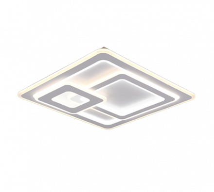 Trio Lighting Τετράγωνη Πλαφονιέρα LED 76W MITA Μεταλλική Λευκή