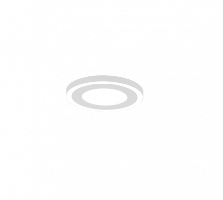 Trio Lighting Στρογγυλή Πλαφονιέρα Οροφής LED 10W+7W CARUS Πλαστική Λευκή