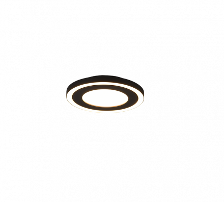 Trio Lighting Στρογγυλή Πλαφονιέρα Οροφής LED 10W+7W CARUS Πλαστική Μαύρη