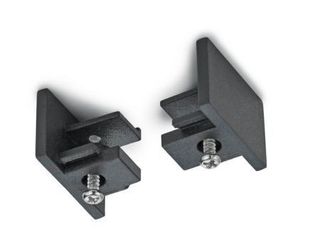 Trio Lighting Τερματική Τάπα Ράγας DUOLINE-Μαύρο