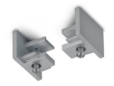 Trio Lighting Τερματική Τάπα Ράγας DUOLINE-Γκρι