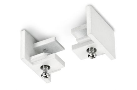 Trio Lighting Τερματική Τάπα Ράγας DUOLINE-Λευκό