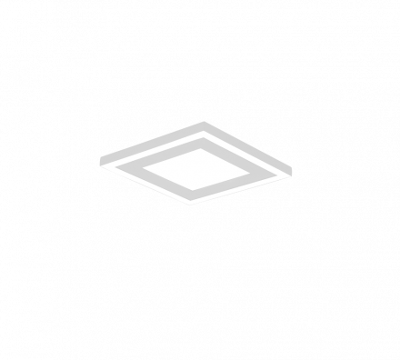 Trio Lighting Τετράγωνη Πλαφονιέρα Οροφής LED 10W+7W CARUS Πλαστική Λευκή
