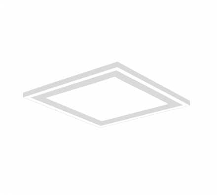 Trio Lighting Τετράγωνη Πλαφονιέρα Οροφής LED 16W+8.5W CARUS Πλαστική Λευκή