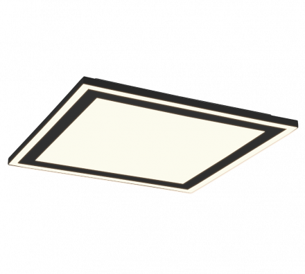 Trio Lighting Τετράγωνη Πλαφονιέρα Οροφής LED 20W+9W CARUS Πλαστική Μαύρη