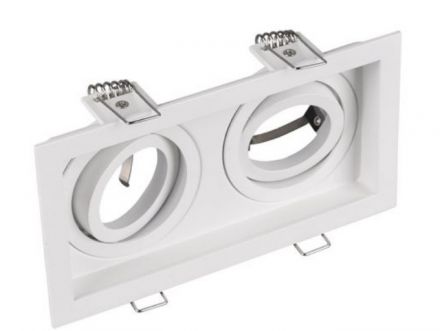 Trio Lighting Τετράγωνη Χωνευτή Θήκη Spot LED 2xGU10 KENAI