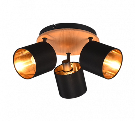 Trio Lighting Τριπλό Σποτ LED 3xE14 TOMMY Μέταλλο/Ύφασμα