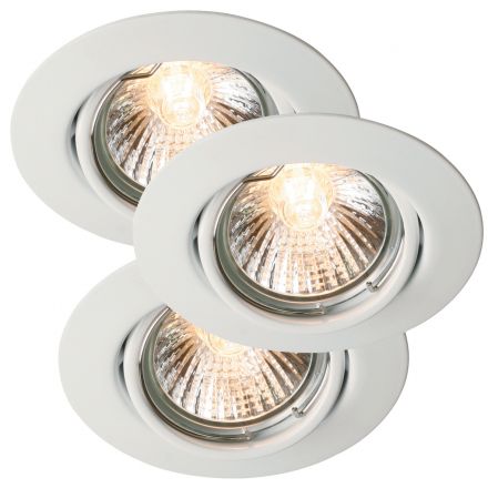 Χωνευτό Σποτ Triton LED GU10 Μεταλλικό Λευκό IP23