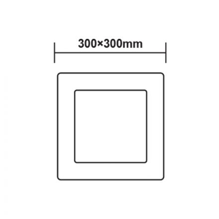 ACA Τετράγωνο LED Panel Οροφής VEKO 23W 3000K Λευκό