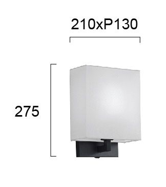 Viokef Απλίκα Box LED 1xE27 Μέταλλο