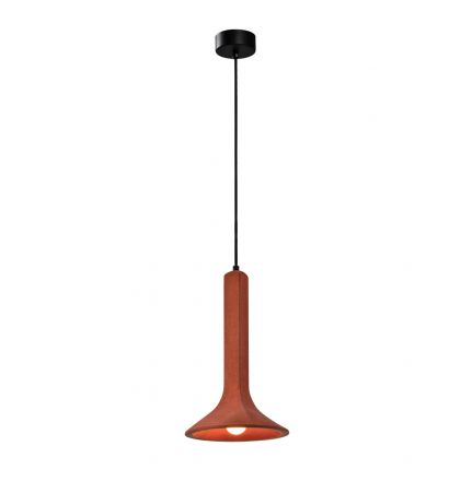 Κρεμαστό Φωτιστικό 1xE14 Τσιμεντένιο Κόκκινο Funnel
