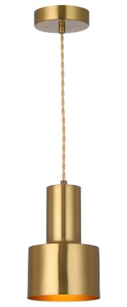 Viokef Κρεμαστό Φωτιστικό Solo LED 1xE27 Μέταλλο Brass