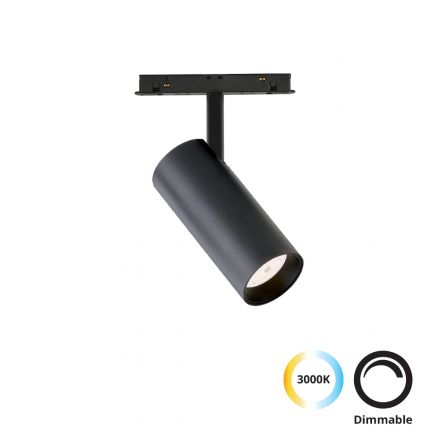 Μαγνητικό Spot Ράγας 20W 3000K Μαύρο Dimmable