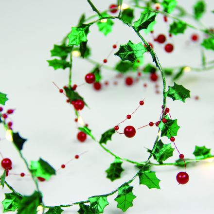 Γιρλάντα Γκι 20 LED Λαμπάκια Μπαταρίας 2xAA Θερμό Λευκό