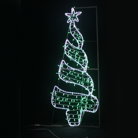 ACA Χριστουγεννιάτικο Δέντρο 470 LED Φωτοσωλήνας Λευκό/Πράσινο IP44 750x200cm