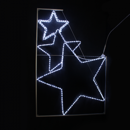 288 LED Φωτοσωλήνας 3 Αστέρια Ψυχρό Λευκό Σταθερά IP44 100x150cm