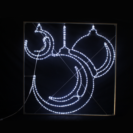 Xmas Μπάλες 414 LED Επίστηλ. Σχέδιο Ψυχρό Λευκό IP44 120x120cm