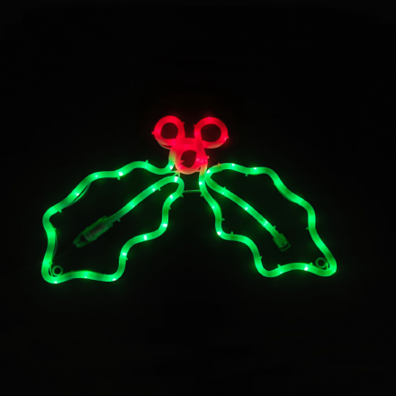 ACA 60 LED Γκι Μοτιφ Φωτοσωλήνας Κόκκινο Πράσινο Σταθερό IP65