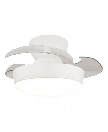 Zambelis Lights Ανεμιστήρας Οροφής Με Φως LED 20W CCT Λευκό Ματ Μέταλλο-PC Πτερύγια
