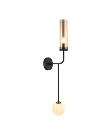 Zambelis Lights Απλίκα LED 1xG9 1xE27 Μέταλλο/Γυαλί Antique Brass