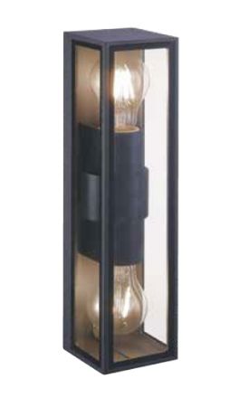 Zambelis Lights Απλίκα LED 2xE27 Αλουμίνιο IP54 Γραφίτη