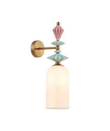 Zambelis Lights Απλίκα Τοίχου LED 1xE27 Μέταλλο/Γυαλί Antique Brass