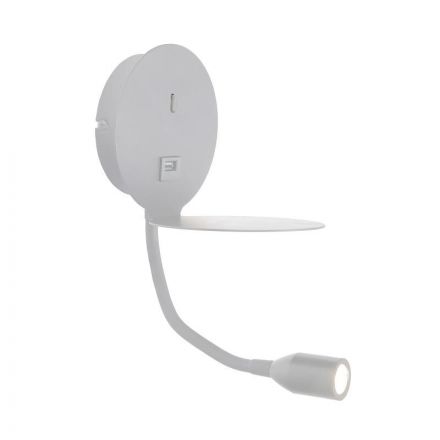 Zambelis Lights Απλίκα Tοίχου LED 3W Με USB Charger Μεταλλική Λευκή H58